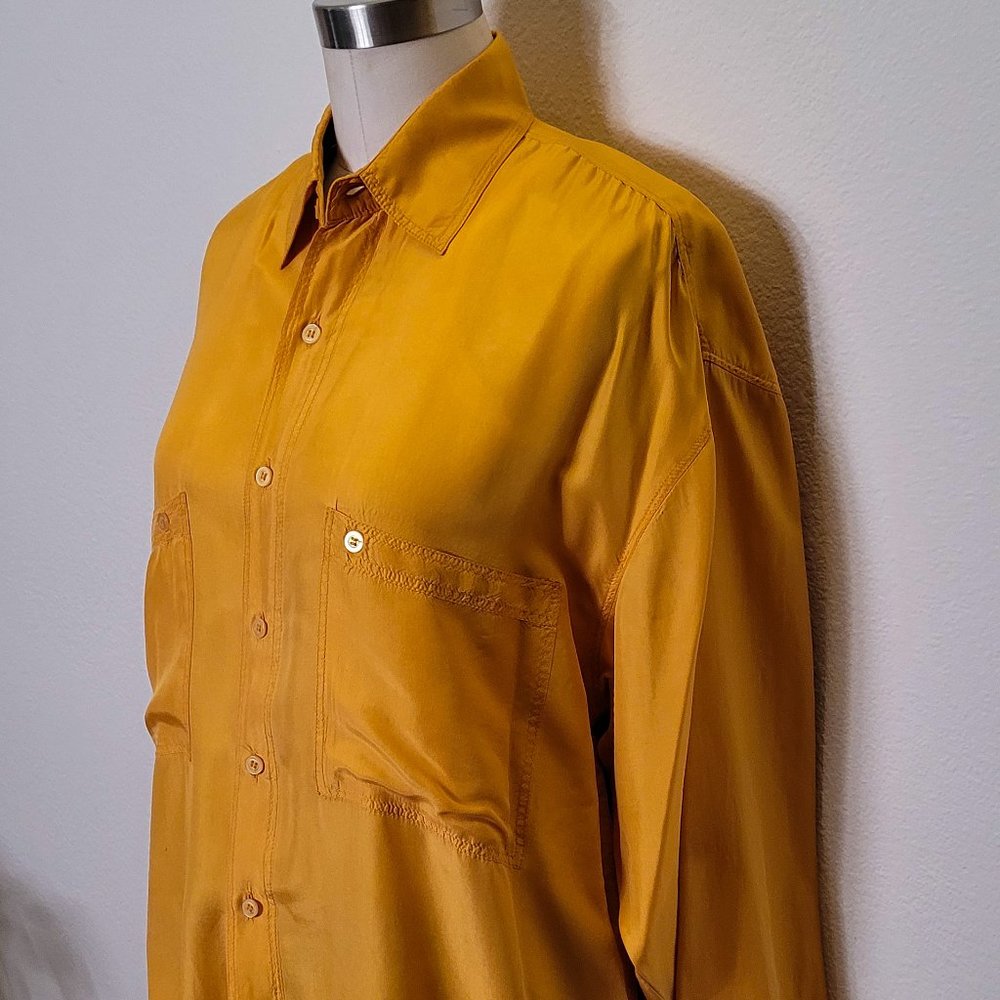 Men's Long Sleeve Silk Shirt